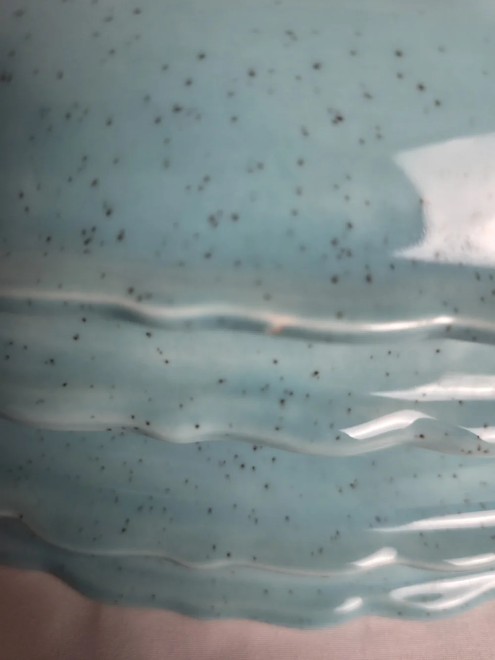 Vintage..Aqua Glazed Decorative Ceramic Bowl - Home Dining Serveware...
